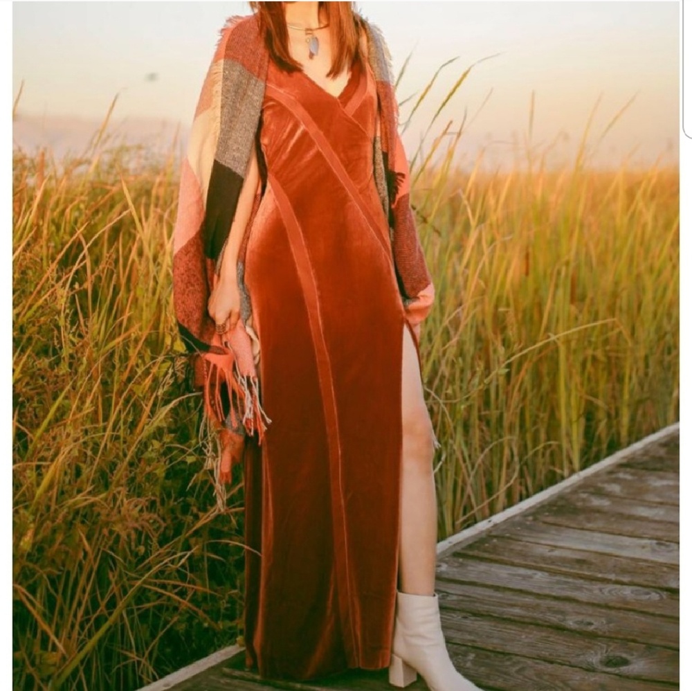NWT Free People Spliced Velvet dress